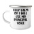 Funny Principal Gifts for Camping Lovers - 'Keep Calm Or I Will Use My Principal Voice' Enamel Mug for Father's Day - Image 1