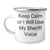 Funny Sheriff Gifts for Mom - Keep Calm Or I Will Use My Sheriff Voice Camping Mug for Mother's Day, 12 oz Stainless Steel with Enamel Finish, Gifts from Mom to Sheriff - Image 1