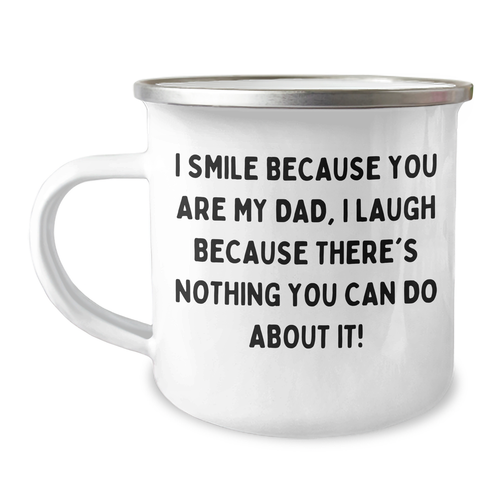 Funny Dad Gifts from Family - I Smile Because You Are My Dad, Camping Mug for Father's Day - Image 1