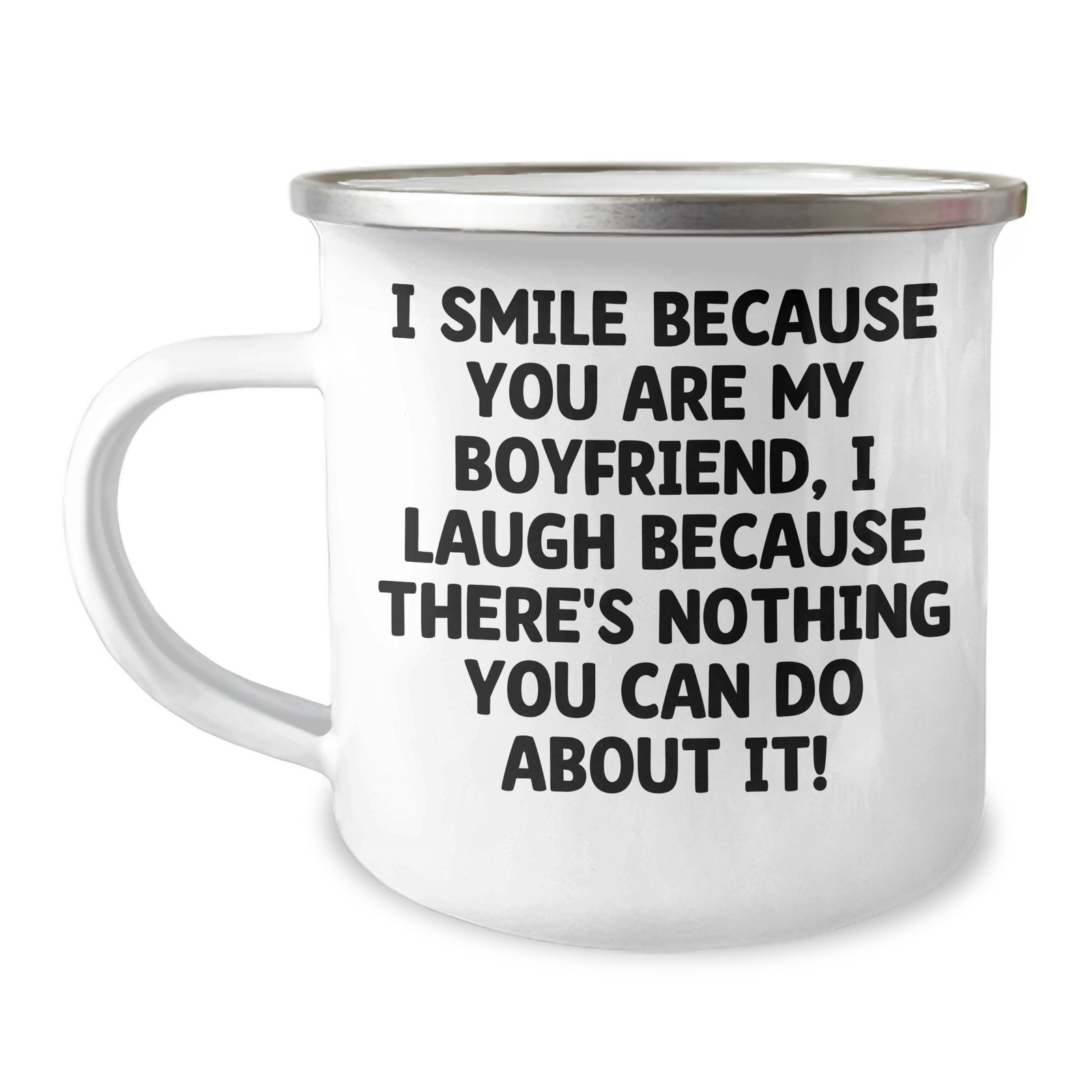 Funny Sweetheart Camping Mug Gifts from Women for Sweetheart, Inspirational Quote, Father's Day Unique Gifts, 12 oz Stainless Steel - Image 1