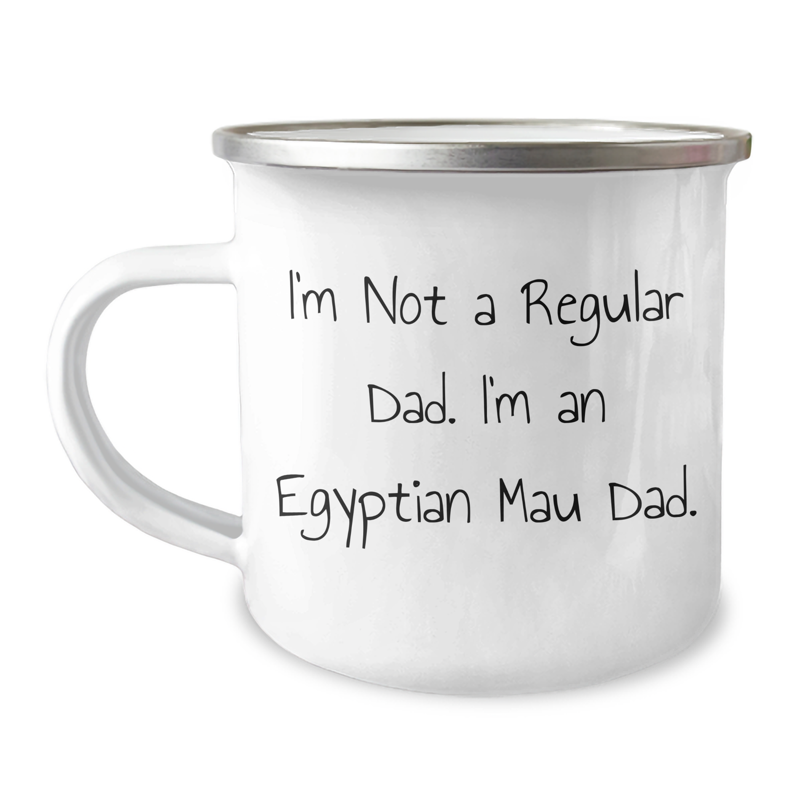 Egyptian Mau Cat Dad Funny Camping Mug Gifts from Family to Egyptian Mau Cat Lovers - I'm Not A Regular Dad, I'm An Egyptian Mau Dad - Image 1