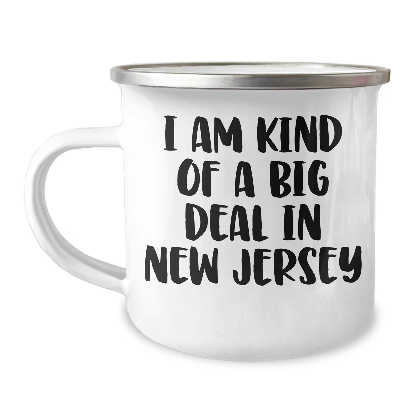 New Jersey Proud Camping Mug, Funny Quote Gifts from Friends, Perfect for Mom's Day, 12 oz Stainless Steel - Image 1