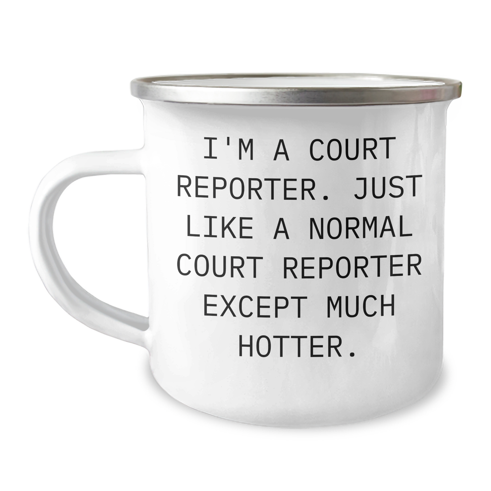 Funny Court Reporter Gifts from Friends, Unique Camping Mug for Mother's Day, 'I'm A Court Reporter. Just Like A Normal Court Reporter Except Much Hotter.' - Image 1