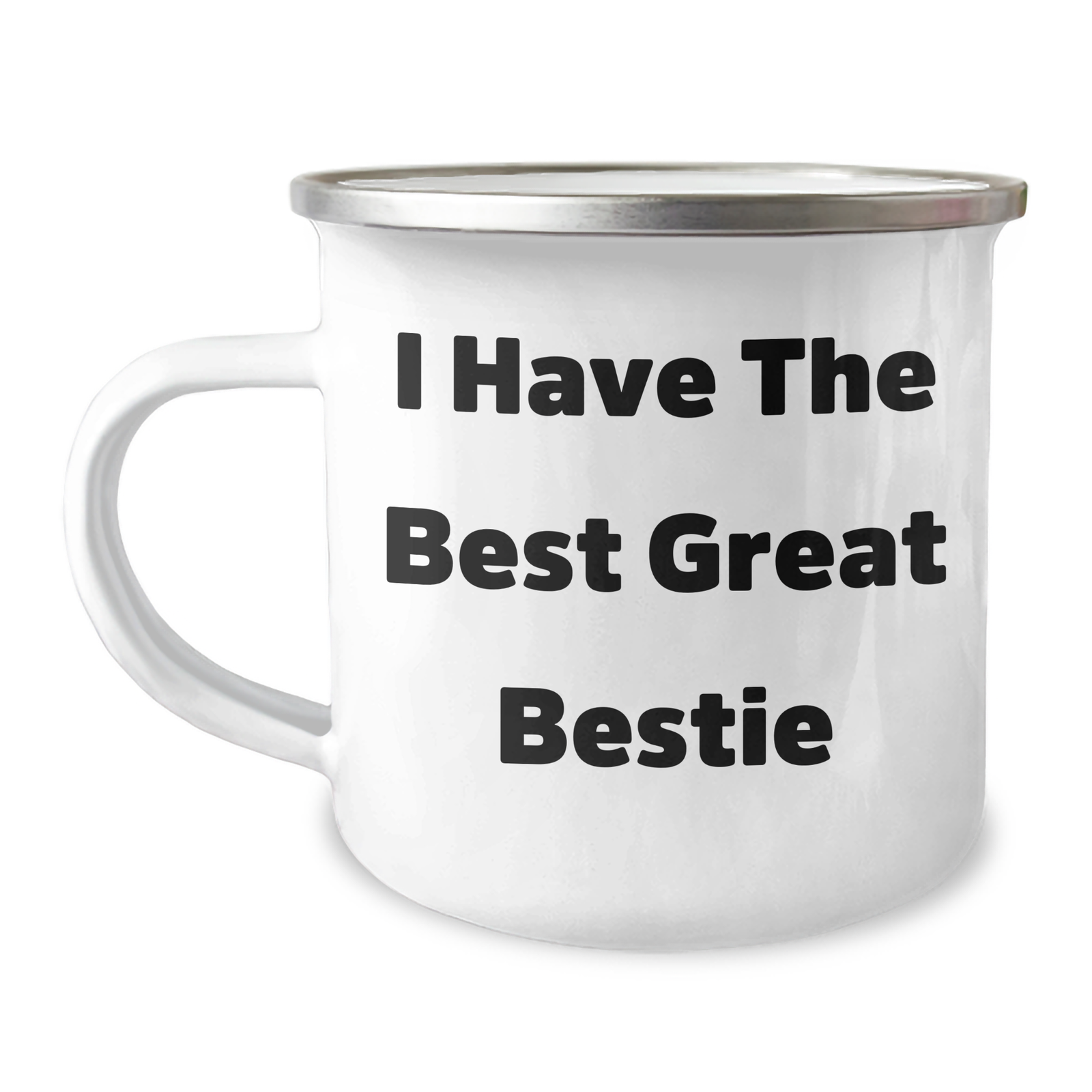 Funny Bestie Gifts for Her, Camping Mug with Quote 'I Have The Best Great Bestie', Gifts from Mom, Gifts for Bestie - Image 1