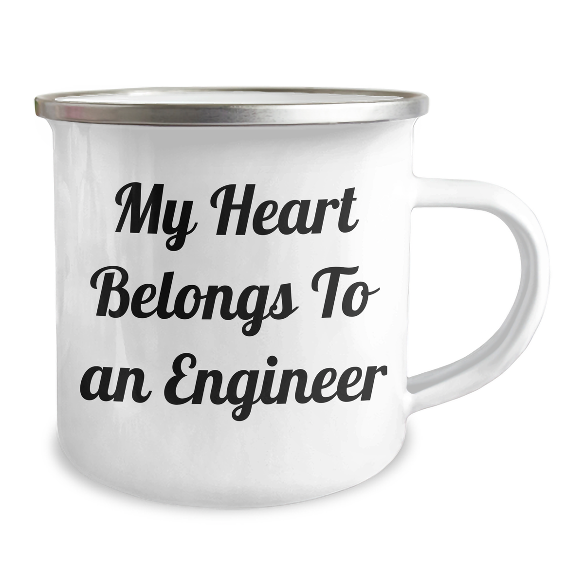 Funny Engineer Gifts for Men - 'My Heart Belongs To An Engineer' Quote Camping Mug, Father's Day Unique Gifts from Family - Image 2