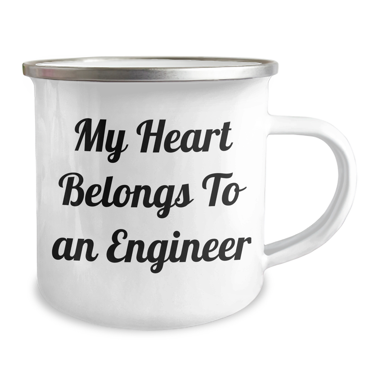 Funny Engineer Gifts for Men - 'My Heart Belongs To An Engineer' Quote Camping Mug, Father's Day Unique Gifts from Family - Image 2
