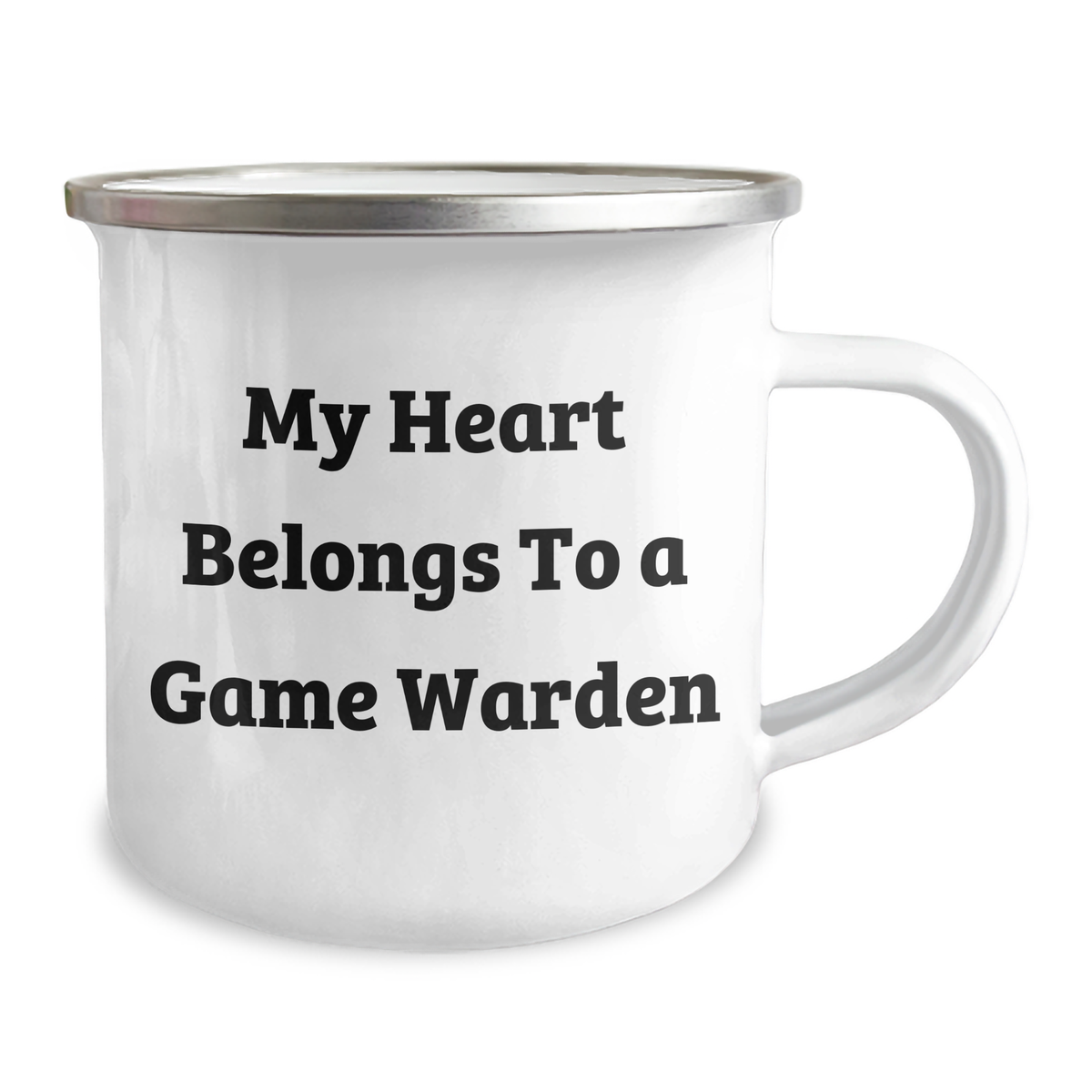 Funny Game Warden Gifts: Camping Mug with My Heart Belongs To A Game Warden Quote, Ideal Gifts from Men to Game Wardens for Father's Day - Image 2