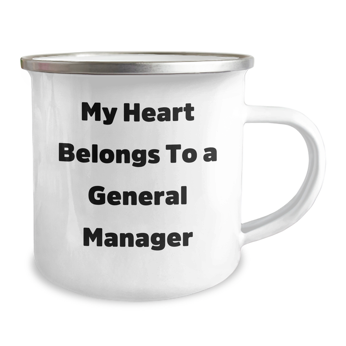 Funny General Manager Gifts from Men for General Manager Camping Mug, My Heart Belongs To A General Manager, Unique Father's Day Unique Gifts - Image 2