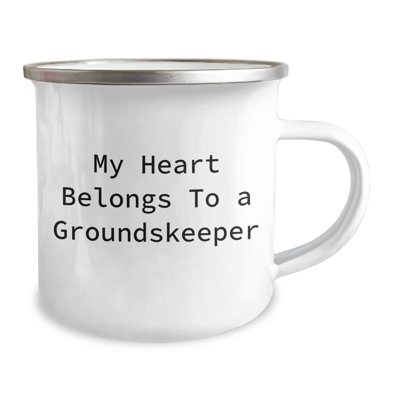 Funny groundskeeper Gifts from Family - My Heart Belongs To A groundskeeper Quote on Camping Mug for Dad, Father's Day Unique Gifts for Men - Image 2