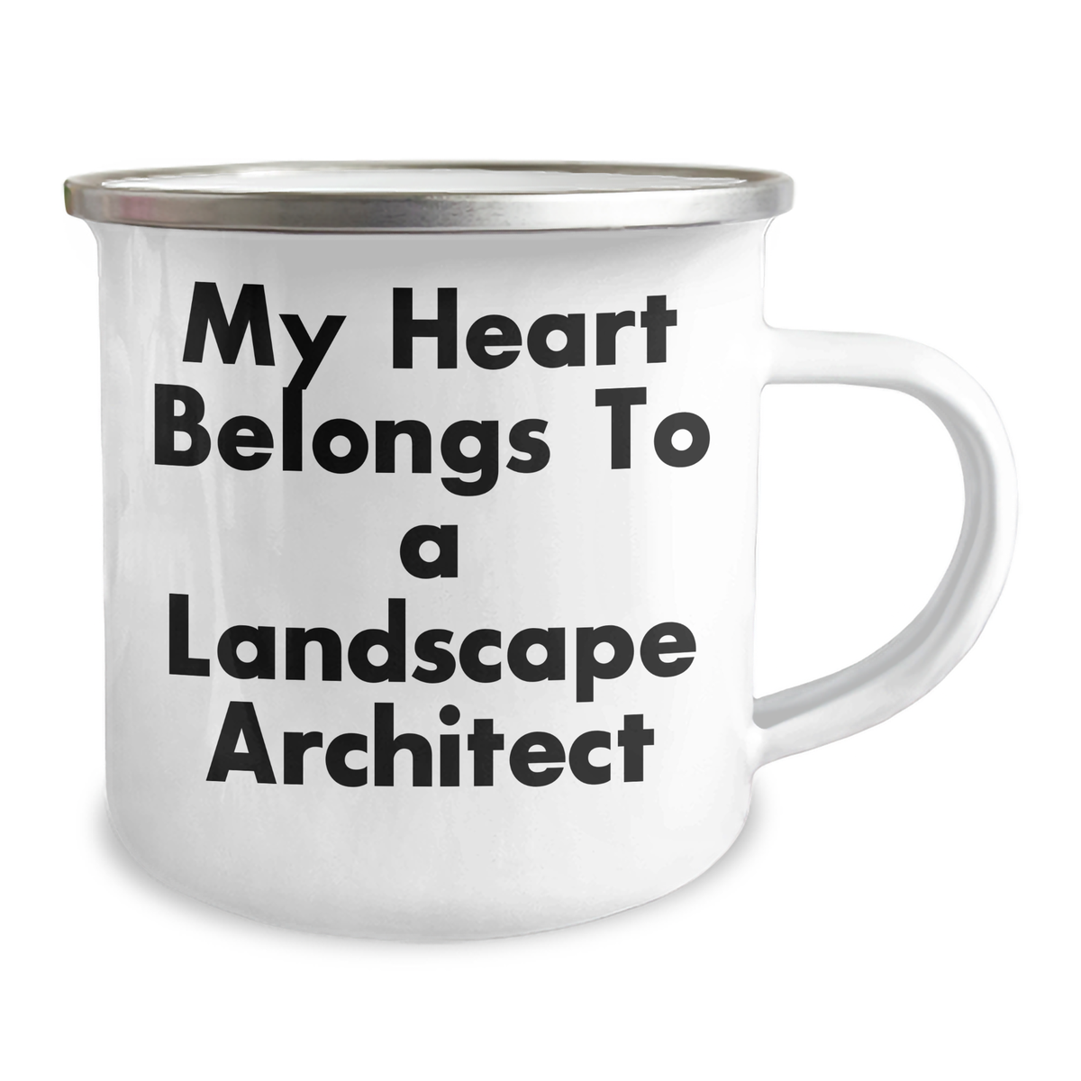 Funny Landscape Architect Gifts from Friends - 'My Heart Belongs To A Landscape Architect' Camping Mug for Dad on Father's Day - Image 2
