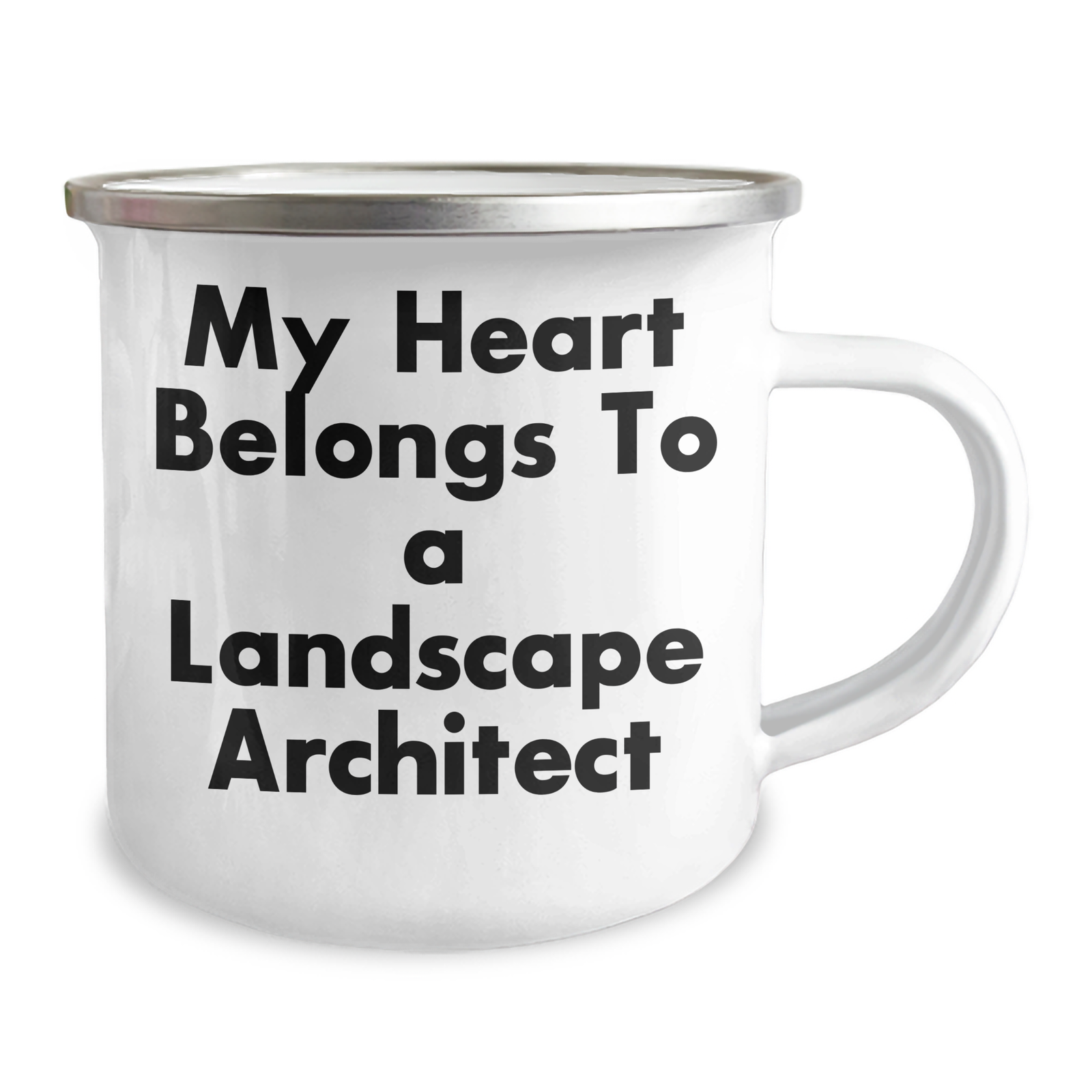 Funny Landscape Architect Gifts from Friends - 'My Heart Belongs To A Landscape Architect' Camping Mug for Dad on Father's Day - Image 2
