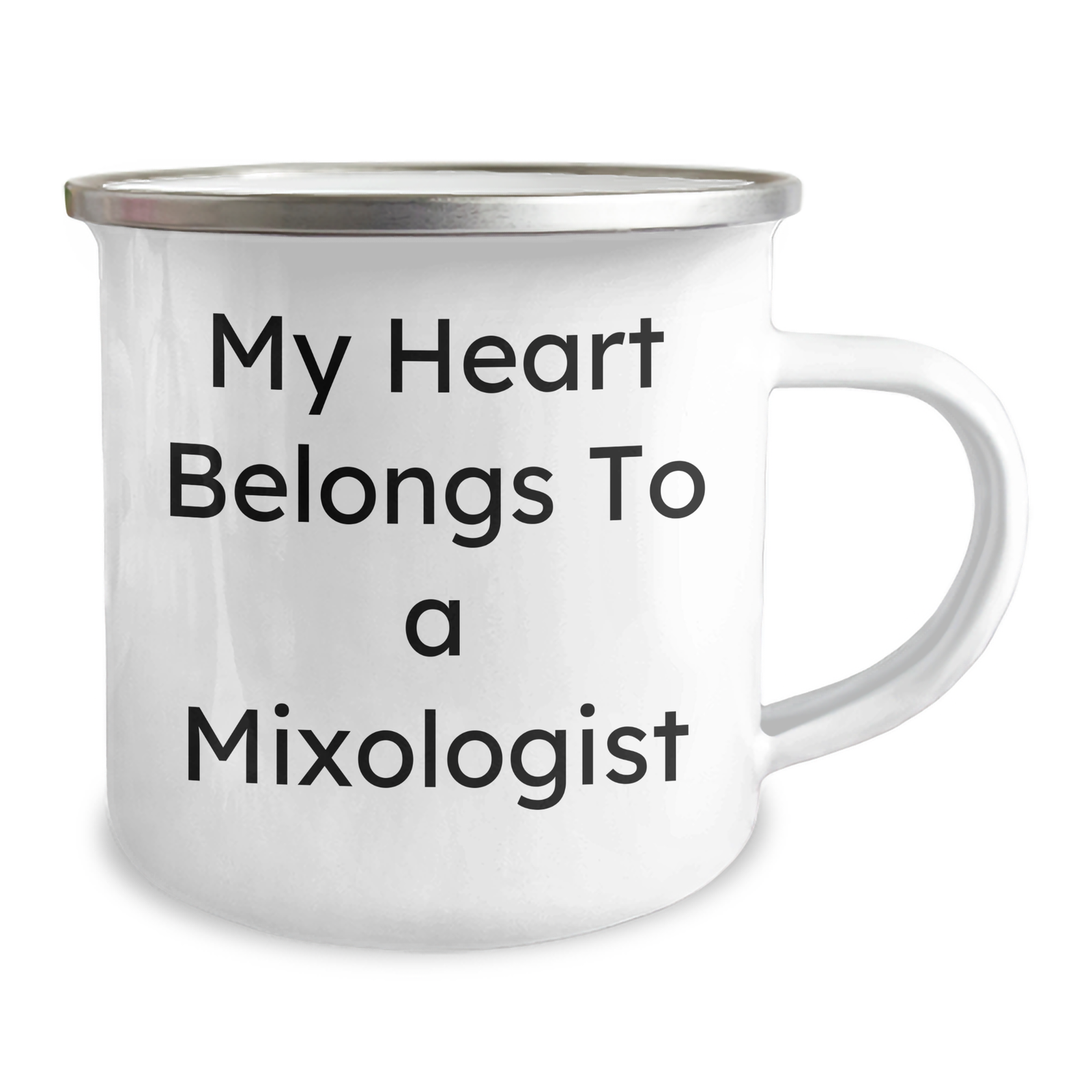 Funny Mixologist Gifts from Men, Unique Camping Mug for Father's Day, 'My Heart Belongs To A Mixologist' - Image 2