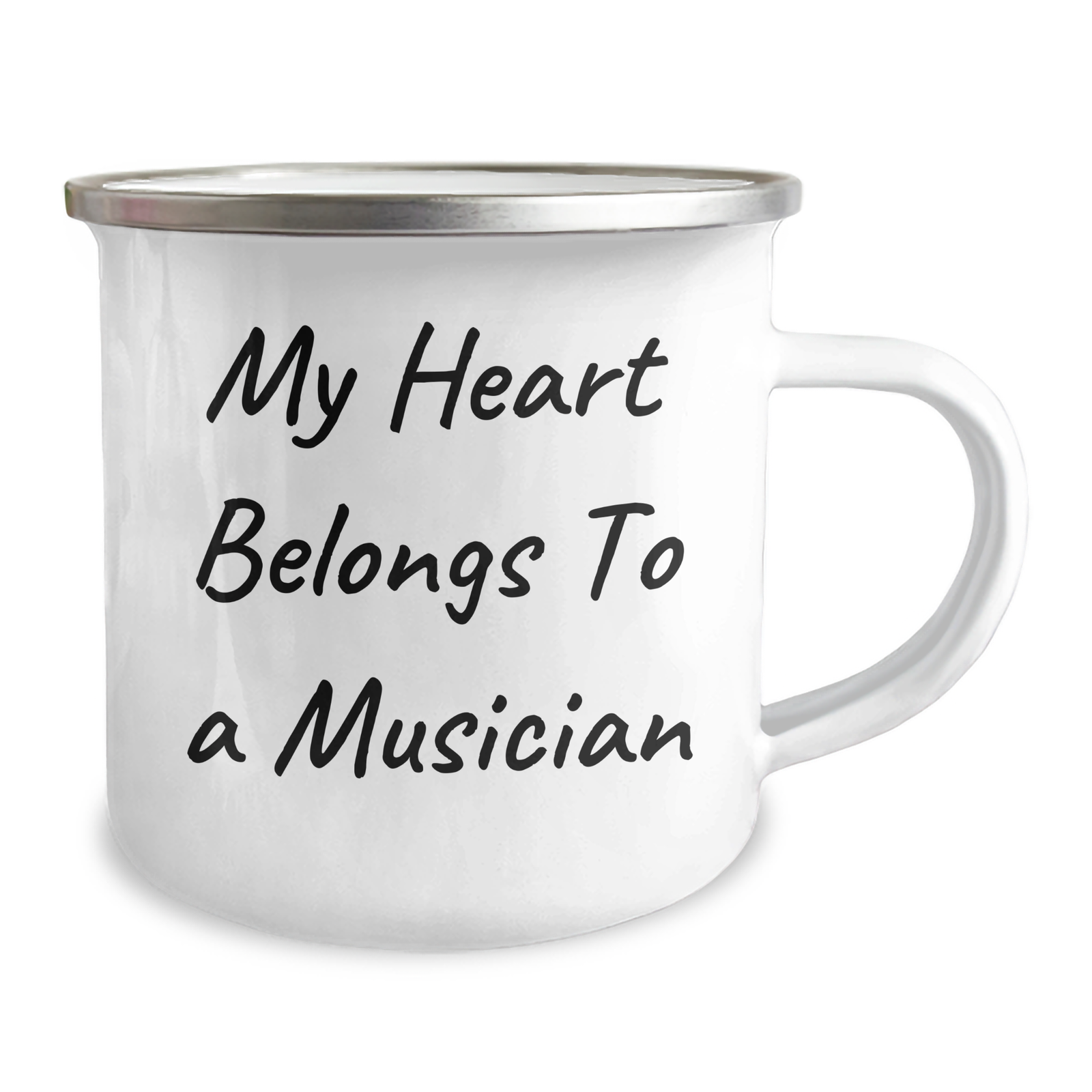 Funny Musician Gifts from Friends to Musician, Camping Mug for Musician, My Heart Belongs To A Musician Quote, Mother's Day Unique Gifts - Image 2
