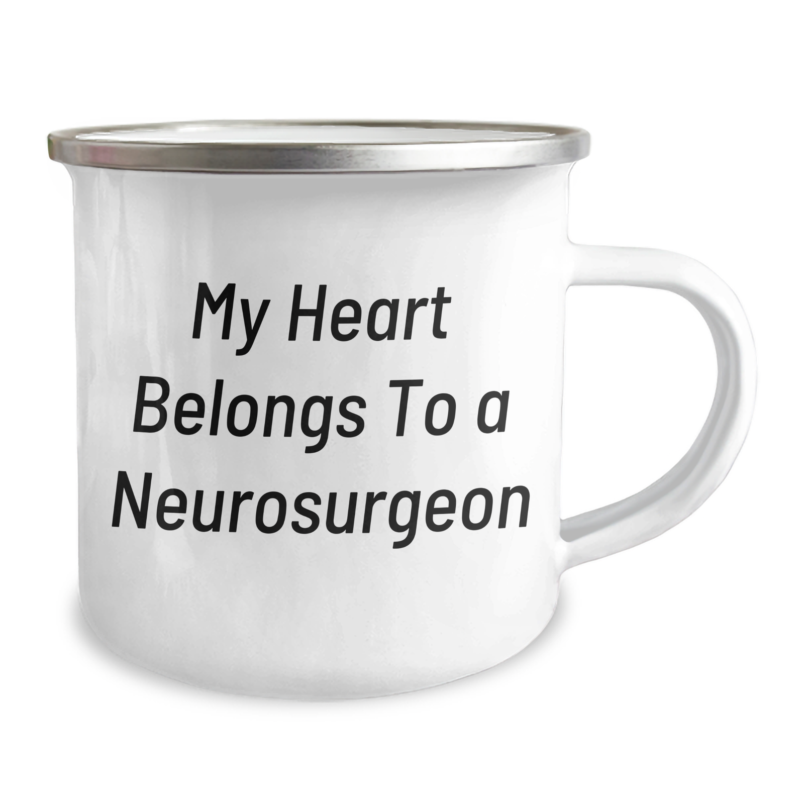 Funny Neurosurgeon Gifts for Men - My Heart Belongs To A Neurosurgeon Camping Mug, Father's Day Unique Gifts from Friends - Image 2