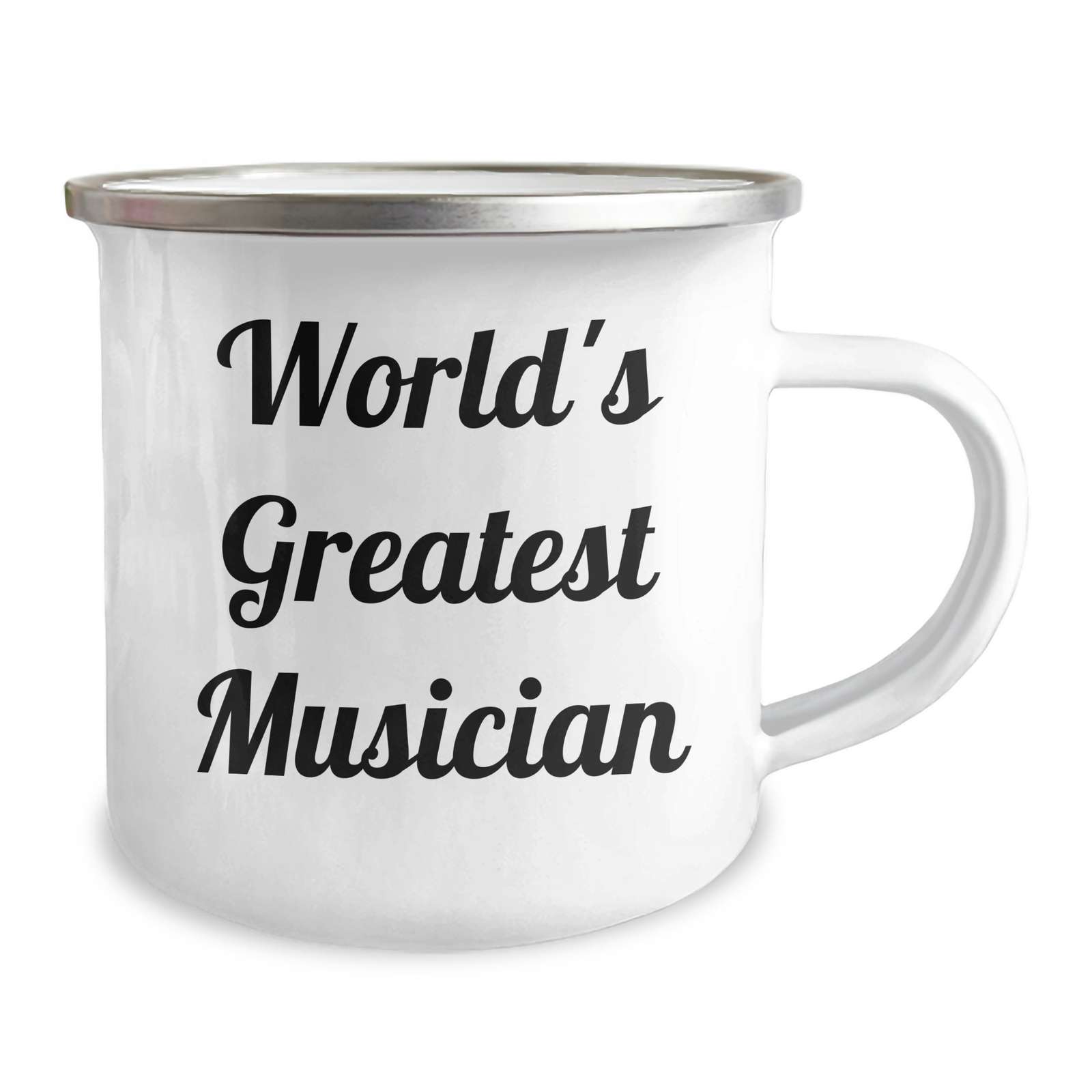 Funny Musician Gifts from Men to Musician Friends on Mother's Day - World's Greatest Musician Camping Mug, 12 oz Stainless Steel with Enamel Finish - Image 2