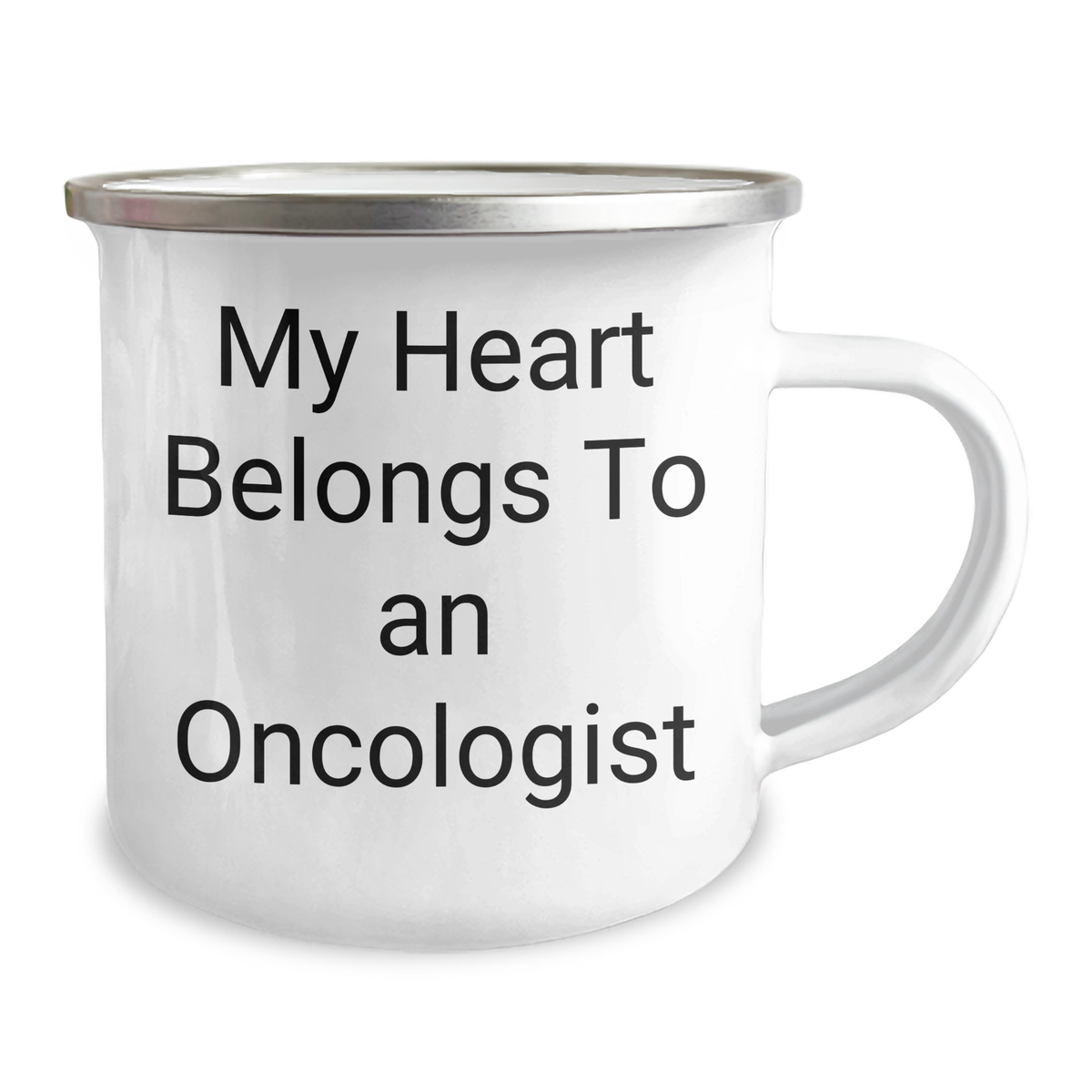 Oncologist Gifts for Father's Day - 'My Heart Belongs To An Oncologist' Funny Camping Mug, Gifts from Family, Friends, Coworkers, Perfect for Oncologist Men, Unique Father's Day Unique Gifts - Image 2