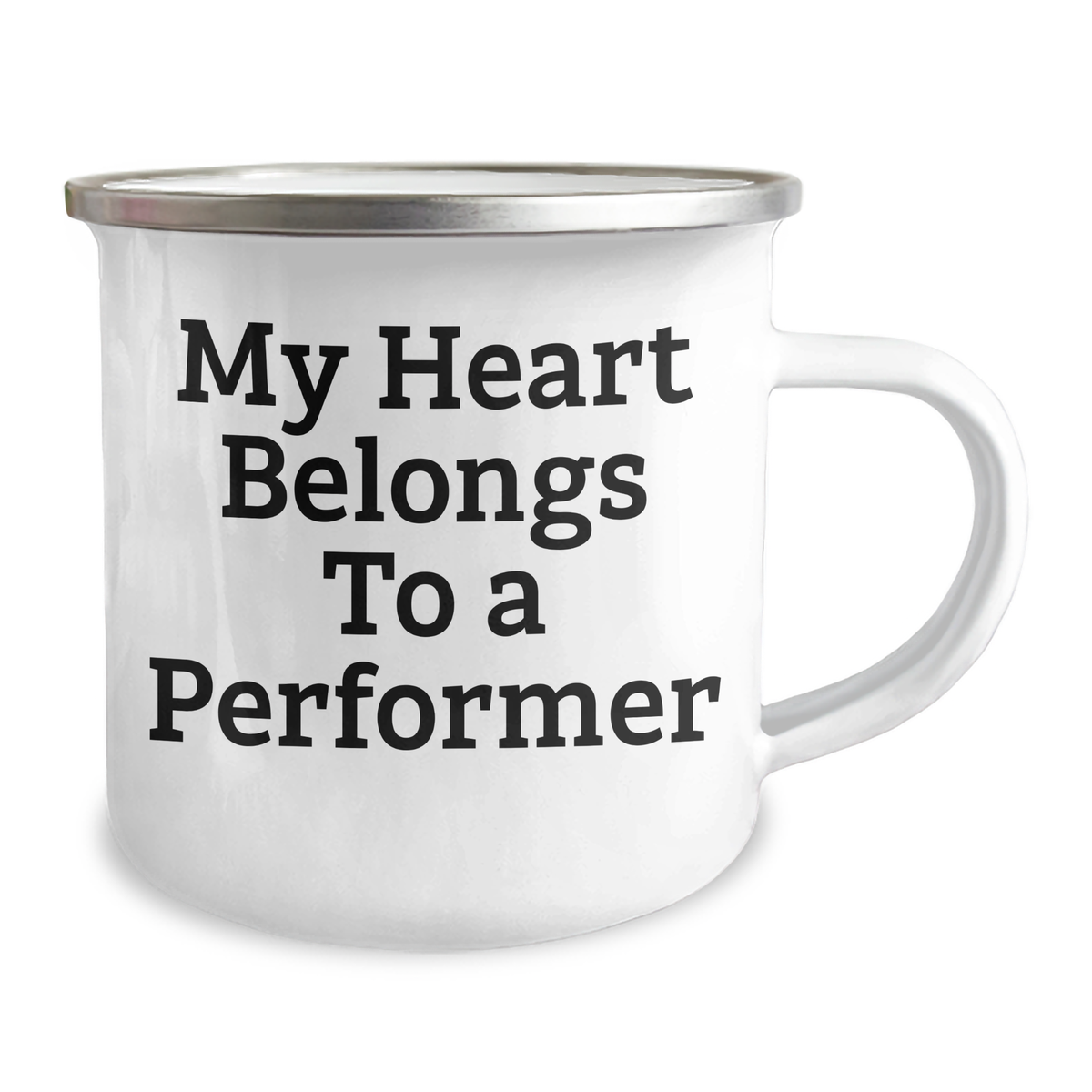 Funny Gifts from Friends to Performers - My Heart Belongs To A Performer Inscription on Unique Camping Mug for Father's Day - Image 2