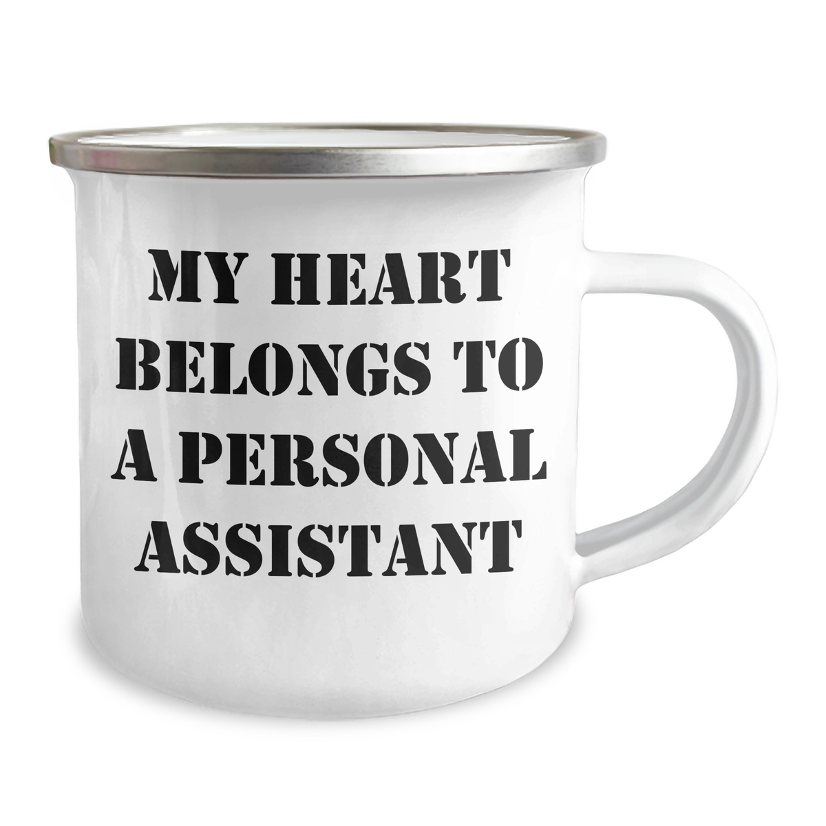 Funny Personal Assistant Gifts from Friends for Him, My Heart Belongs To A Personal Assistant Camping Mug, Unique Father's Day Unique Gifts - Image 2