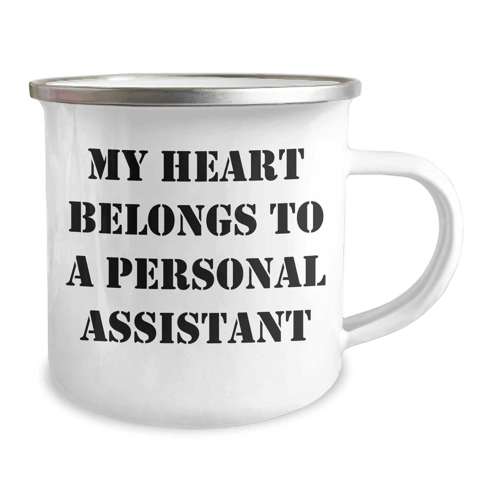 Funny Personal Assistant Gifts from Friends for Him, My Heart Belongs To A Personal Assistant Camping Mug, Unique Father's Day Unique Gifts - Image 2
