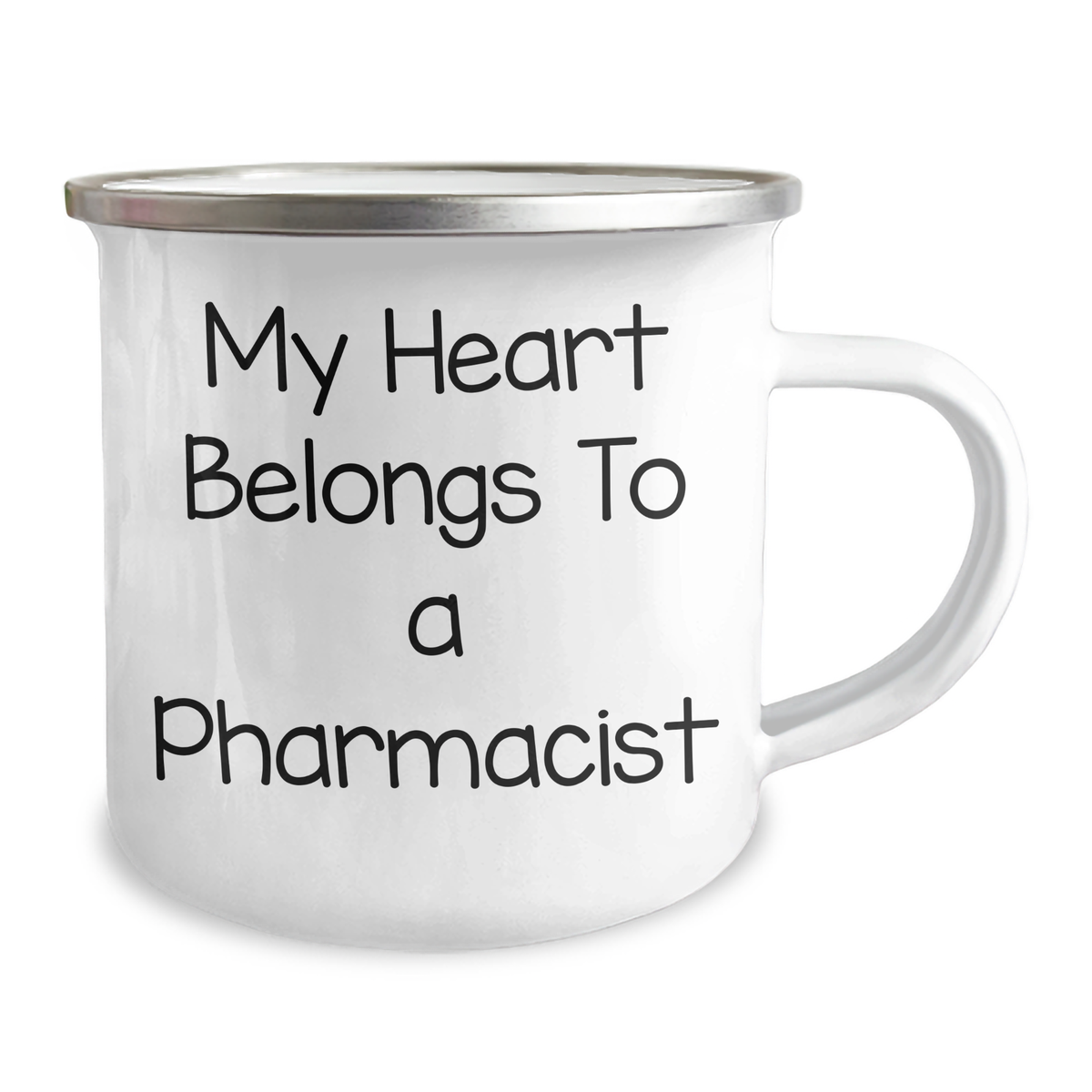 Funny Pharmacist Gifts from Friends - 'My Heart Belongs To A Pharmacist' Quote on Camping Mug, Father's Day Unique Gifts for Men - Image 2