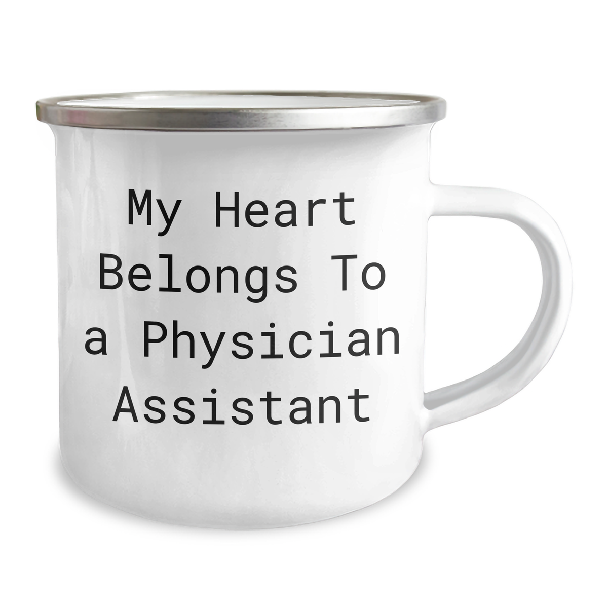 Funny Physician Assistant Gifts, My Heart Belongs To A PA Camping Mug, Stainless Steel, Father's Day Unique Gifts from Men to Physician Assistant - Image 2