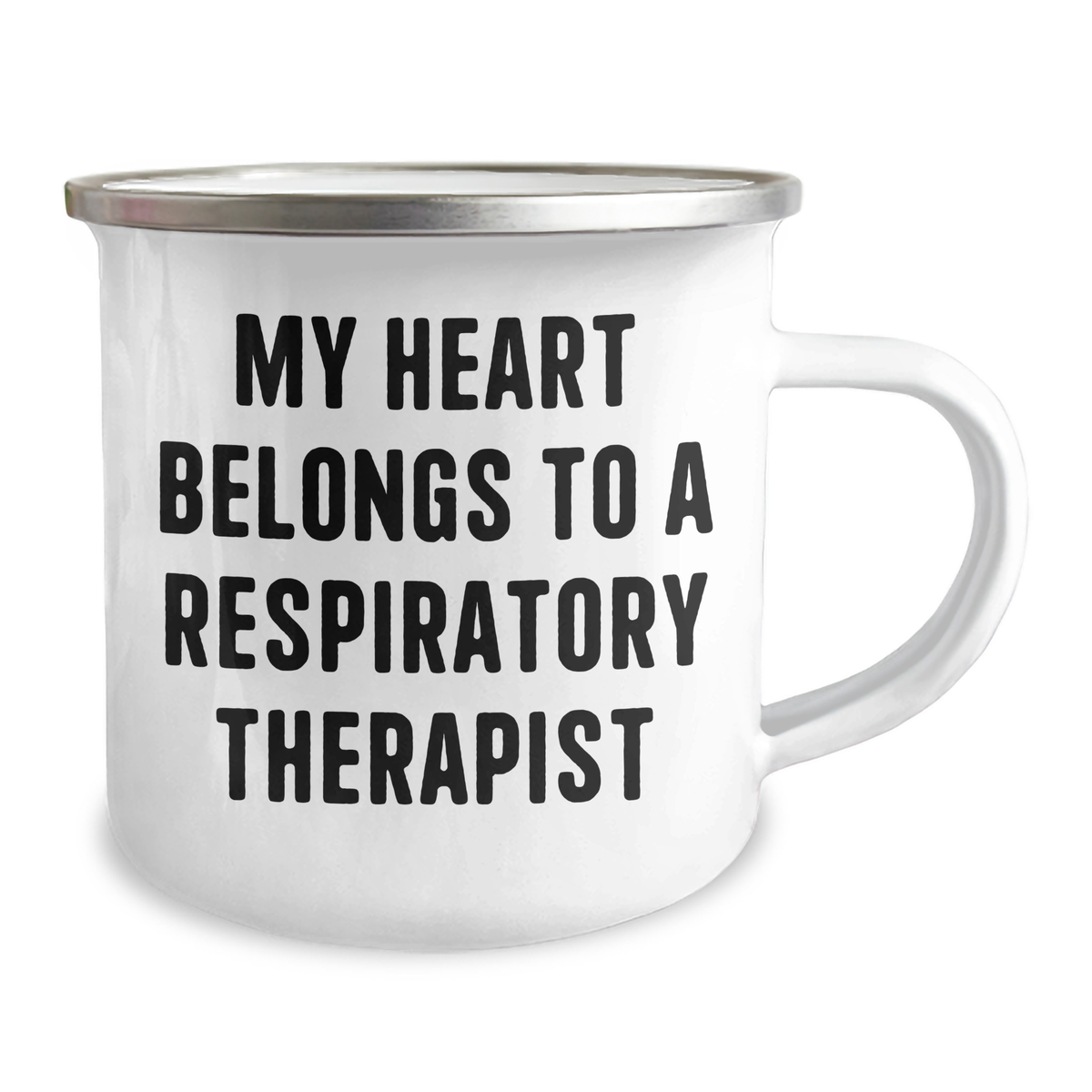 Funny Respiratory Therapist Gifts, My Heart Belongs To A Respiratory Therapist Camping Mug, Perfect for Father's Day Unique Gifts from Men to Respiratory Therapist, Gifts for Respiratory Therapist - Image 2