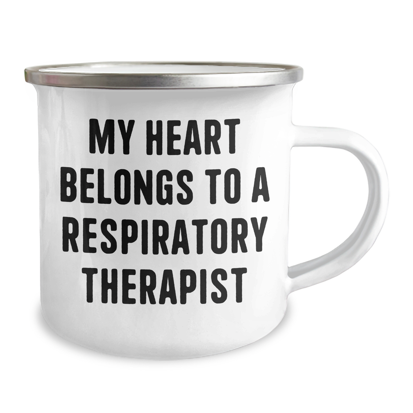 Funny Respiratory Therapist Gifts, My Heart Belongs To A Respiratory Therapist Camping Mug, Perfect for Father's Day Unique Gifts from Men to Respiratory Therapist, Gifts for Respiratory Therapist - Image 2