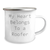 Funny Roofer Gifts from Friends - My Heart Belongs To A Roofer, 12 oz Stainless Steel Camping Mug for Roofer, Father's Day Unique Gifts - Image 2