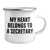 Funny Secretary Gifts from Men to Men, 'My Heart Belongs To A Secretary' Camping Mug for Father's Day, 12 oz Stainless Steel with Enamel Finish - Image 2