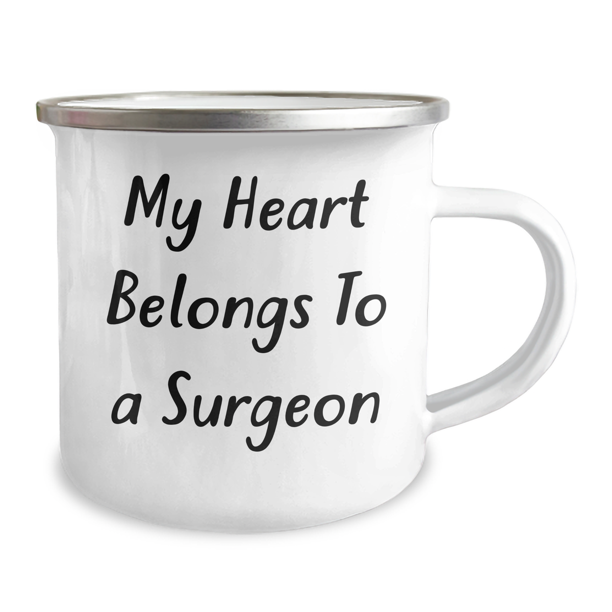 Funny Surgeon Gifts for Him, My Heart Belongs To A Surgeon Quote, Camping Mug for Father's Day from Family, Unique Gifts for Surgeon Men - Image 2
