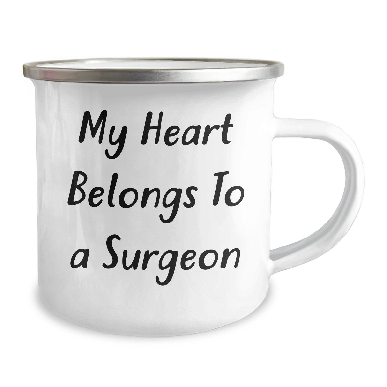 Funny Surgeon Gifts for Him, My Heart Belongs To A Surgeon Quote, Camping Mug for Father's Day from Family, Unique Gifts for Surgeon Men - Image 2