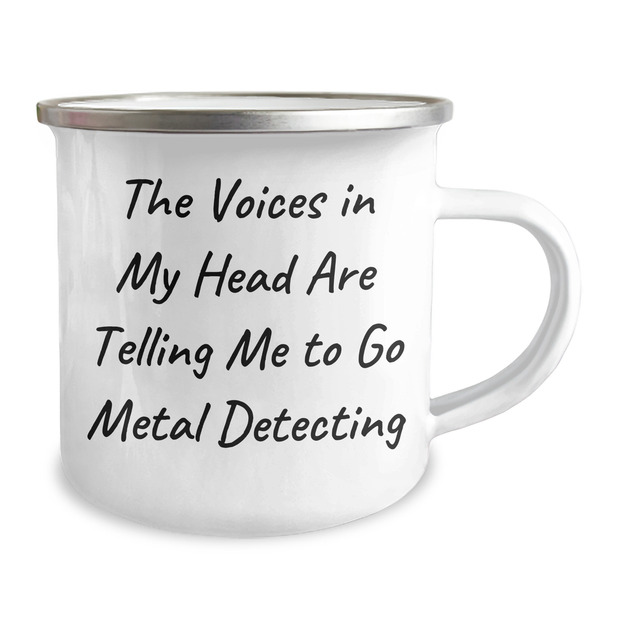 Funny Metal Detecting Camping Mug, Gifts from Men, Gifts for Metal Detecting Enthusiasts, Unique Father's Day Unique, The Voices In My Head Are Telling Me To Go Metal Detecting - Image 2