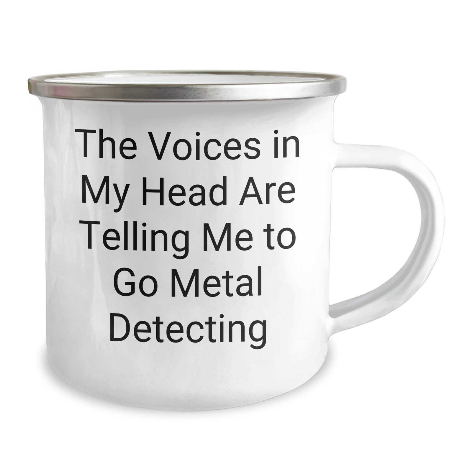Funny Metal Detecting Gifts for Men, 'The Voices In My Head Are Telling Me To Go Metal Detecting' Camping Mug from Dad to Son, Unique Father's Day Unique Gifts - Image 2