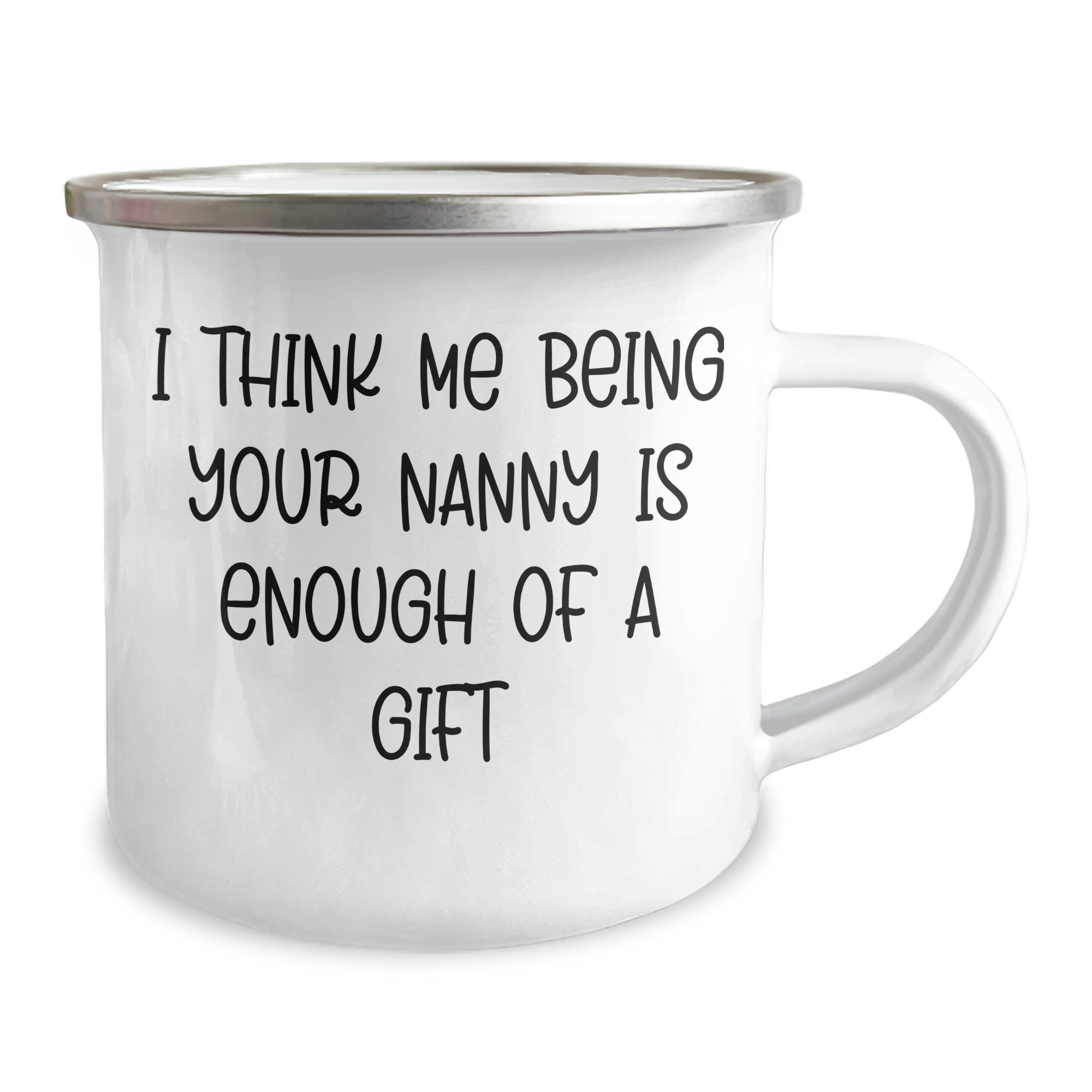 Funny Nanny Gifts for Men Gifts from Family Nanny Camping Mug, I Think Me Being Your Nanny Is Enough Of A Gift - Image 2