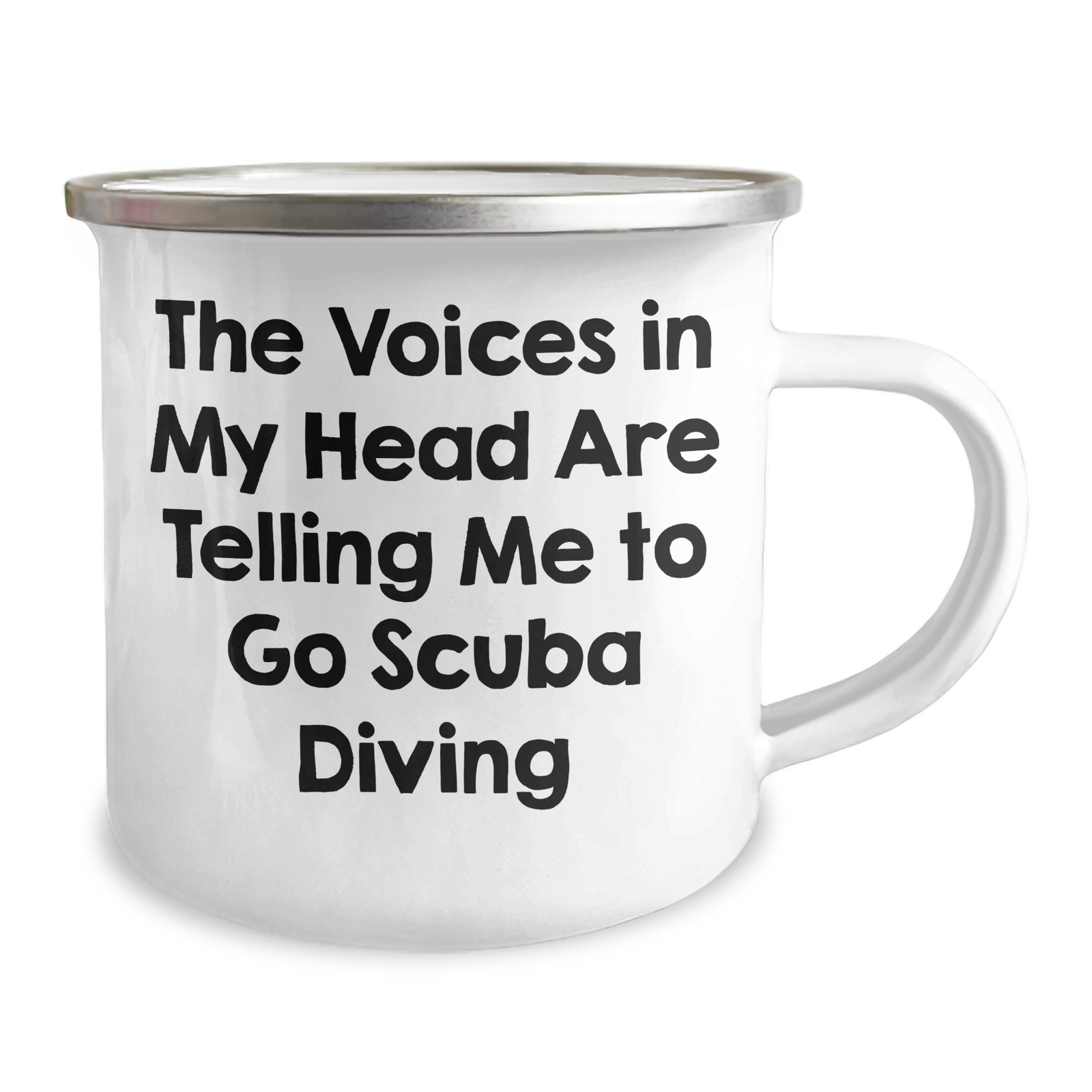 Scuba Diving Enthusiasts' Favorite Funny Gifts for Men - The Voices In My Head Are Telling Me To Go Scuba Diving - Camping Mug for Father's Day - Image 2