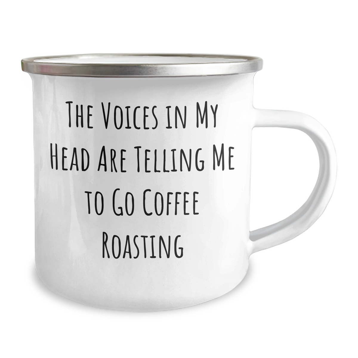 Funny Coffee Roasting Camping Mug for Men, Gifts from Family, Father's Day Unique Coffee Roasting Enthusiasts, 'The Voices In My Head Are Telling Me To Go Coffee Roasting' - Image 2