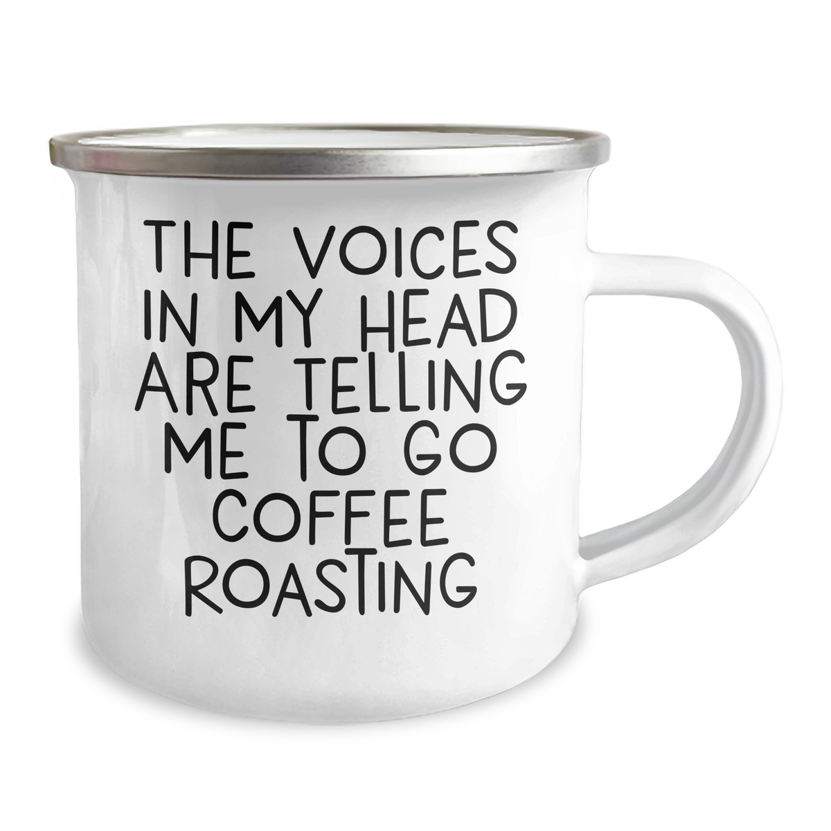 Funny Coffee Roasting Gifts for Dad's Special Day - 'The Voices In My Head Are Telling Me To Go Coffee Roasting' Quote Camping Mug, Gifts from Family to Men, Unique Father's Day Unique Gifts - Image 2