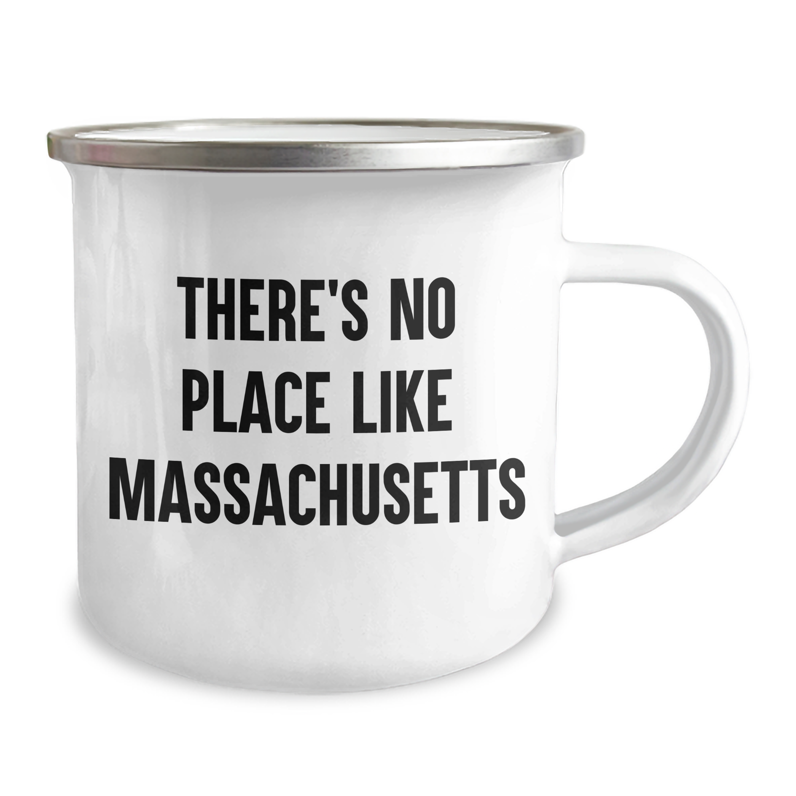 Massachusetts Gifts from Men, Unique Camping Mug for Dad's Special Day, 'There's No Place Like Massachusetts' Quote - Image 2