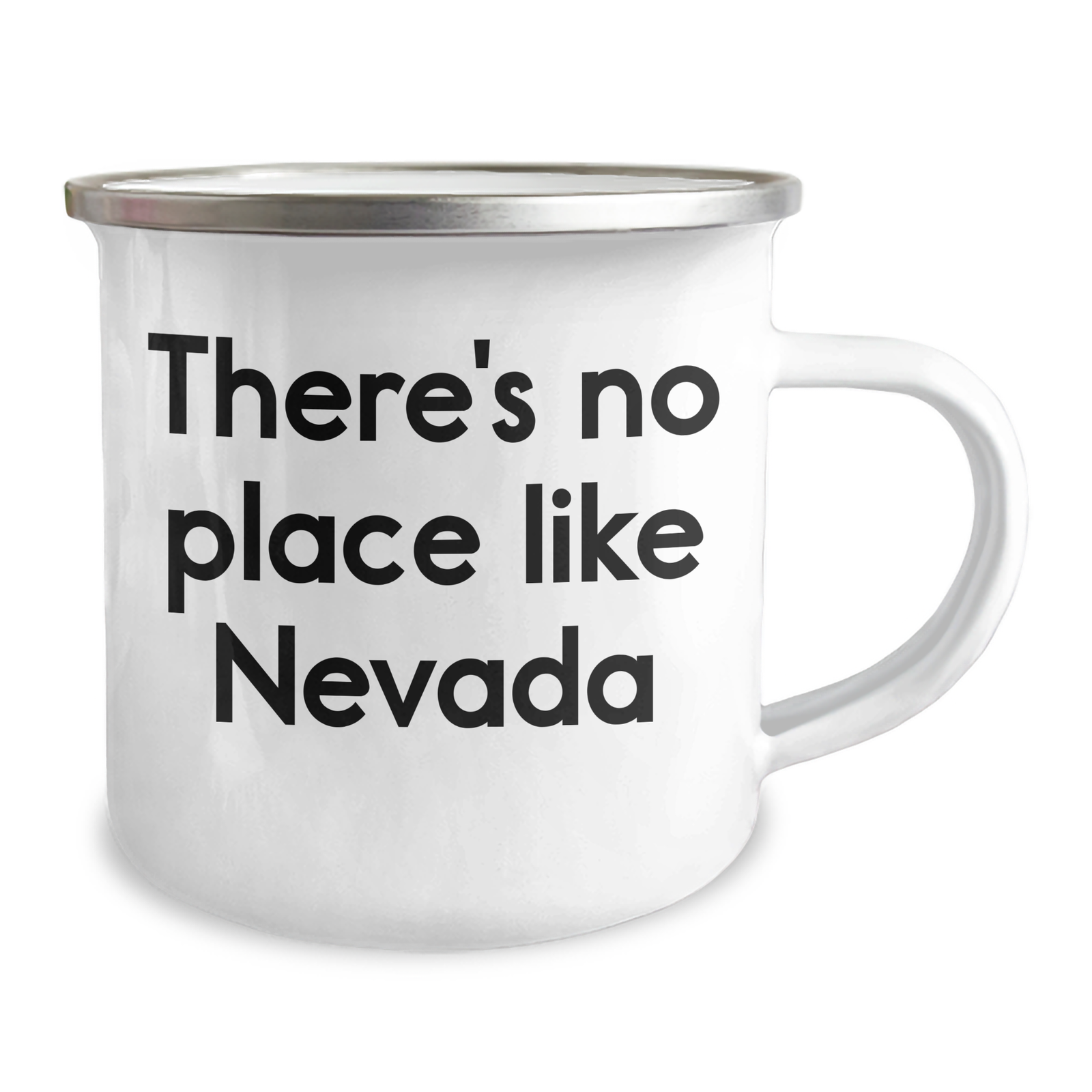 Nevada Camping Mug, Funny Quote 'There's No Place Like Nevada', 12 oz Stainless Steel with Enamel Finish, Gifts for Men, Unique Father's Day Unique Gifts from Family - Image 2