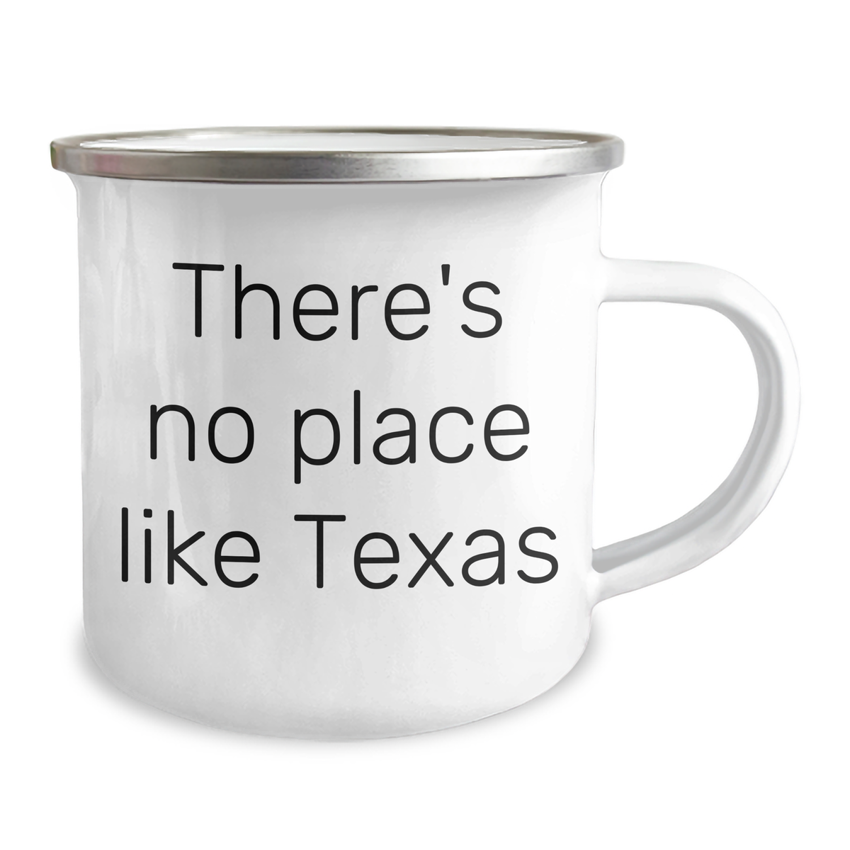 Funny Texas Camping Mug, Gifts from Men to Dad for Father's Day, 'There's No Place Like Texas' Quote, 12 oz Stainless Steel with Enamel Finish, Perfect for Hiking and Outdoor Activities - Image 2