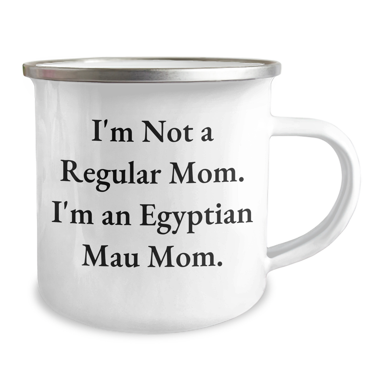 Egyptian Mau Cat Mom's Funny Camping Mug Gifts from Family for Dad's Special Day - Image 2