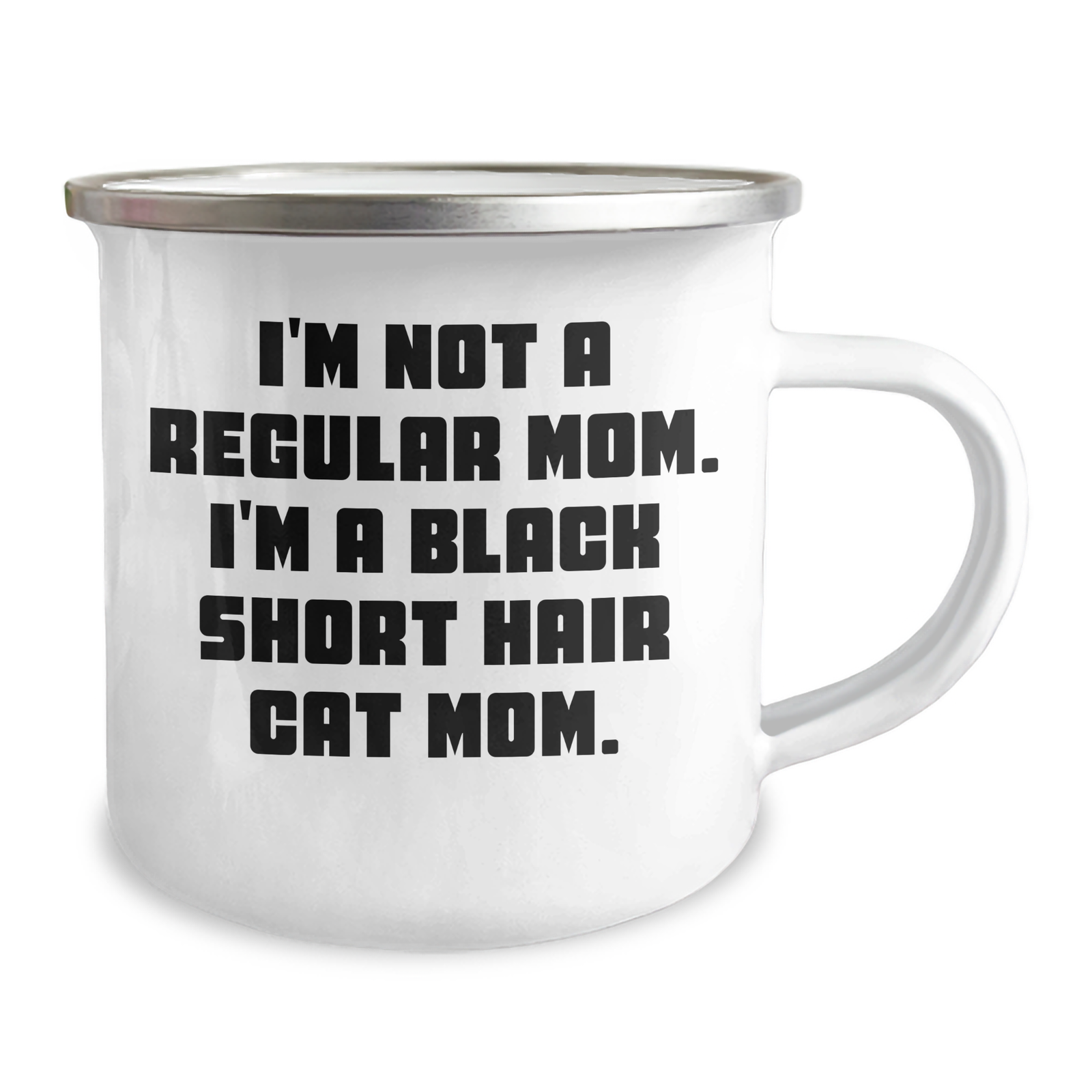 Funny Black Short Hair Cat Mom Camping Mug Gifts from Family to Black Short Hair Cat Dad Men on Father's Day - Image 2