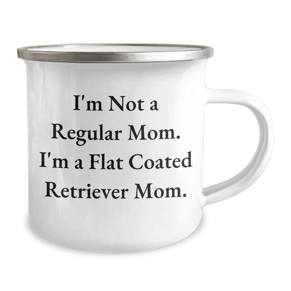 Flat Coated Retriever Dog Gifts for Men, 'I'm Not A Regular Mom' Funny Camping Mug, Father's Day Unique Gifts from Family - Image 2