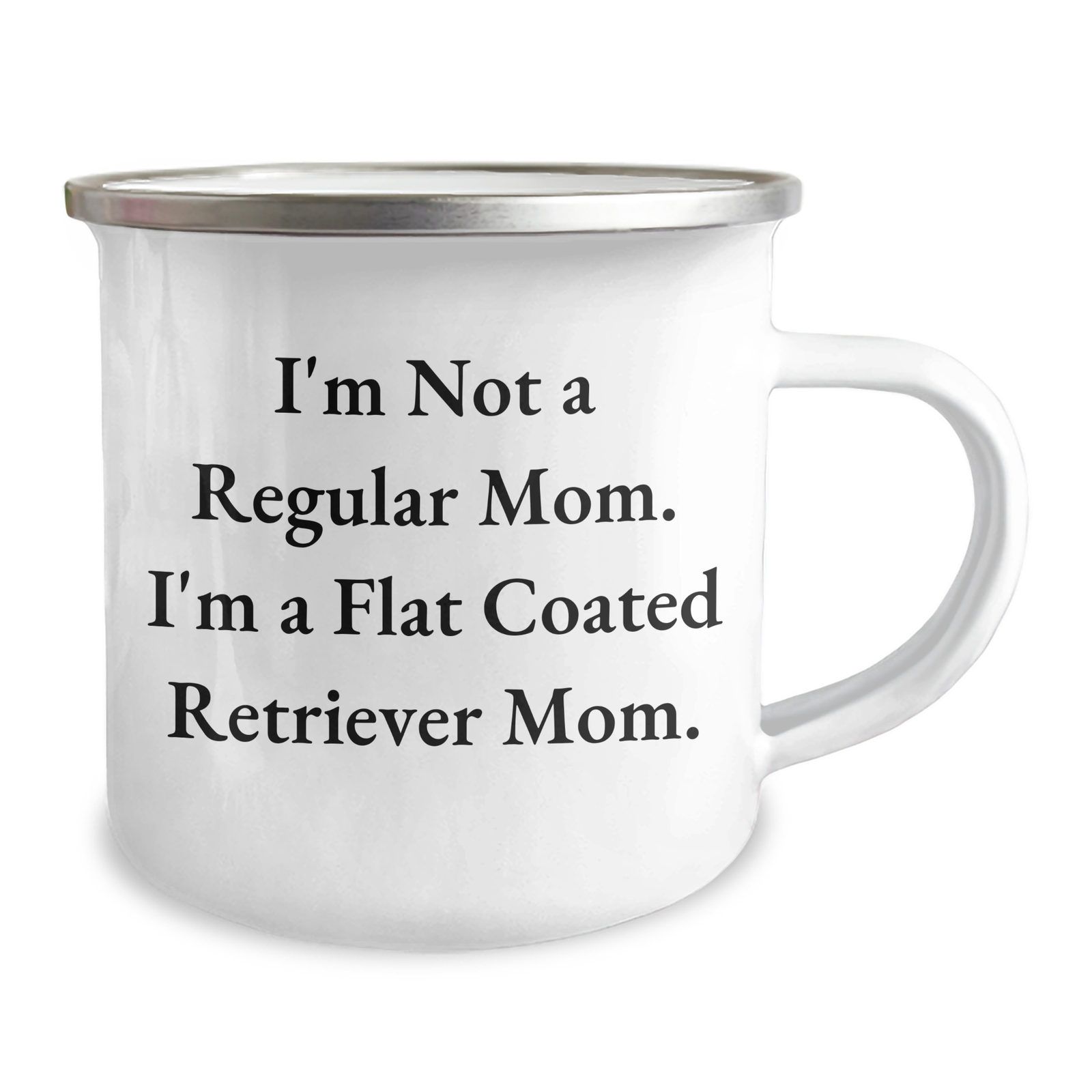 Flat Coated Retriever Dog Gifts for Men, 'I'm Not A Regular Mom' Funny Camping Mug, Father's Day Unique Gifts from Family - Image 2
