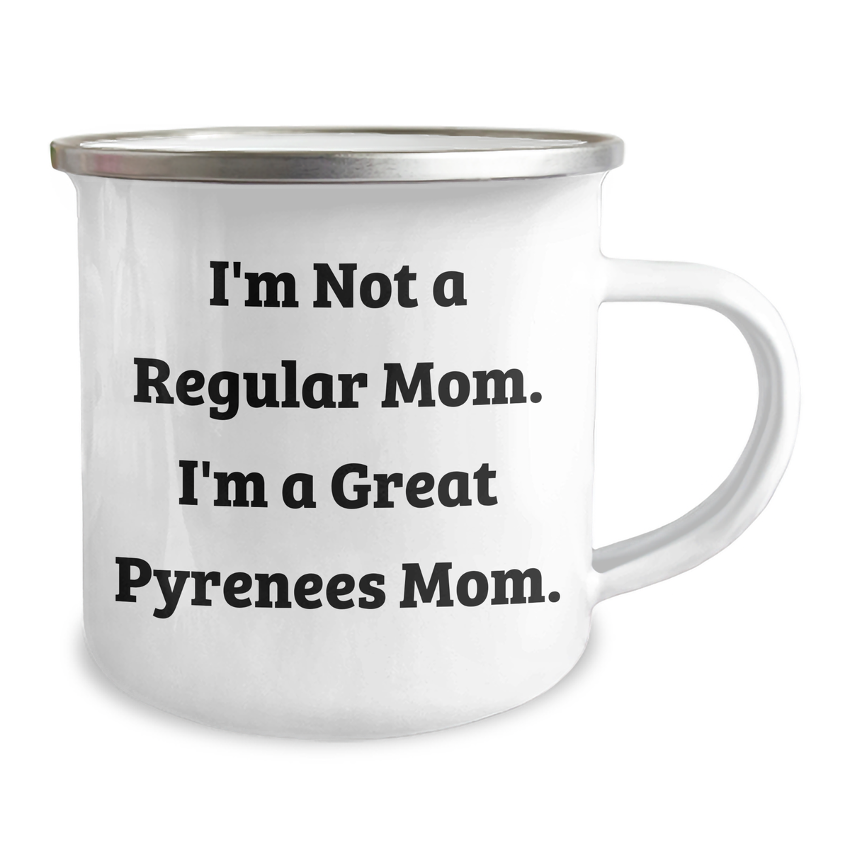 Great Pyrenees Dog Mom Funny Camping Mug Gifts from Mom to Dad on Father's Day - 'I'm Not A Regular Mom. I'm A Great Pyrenees Mom.' - Unique Great Pyrenees Dog Lovers Mug - Image 2