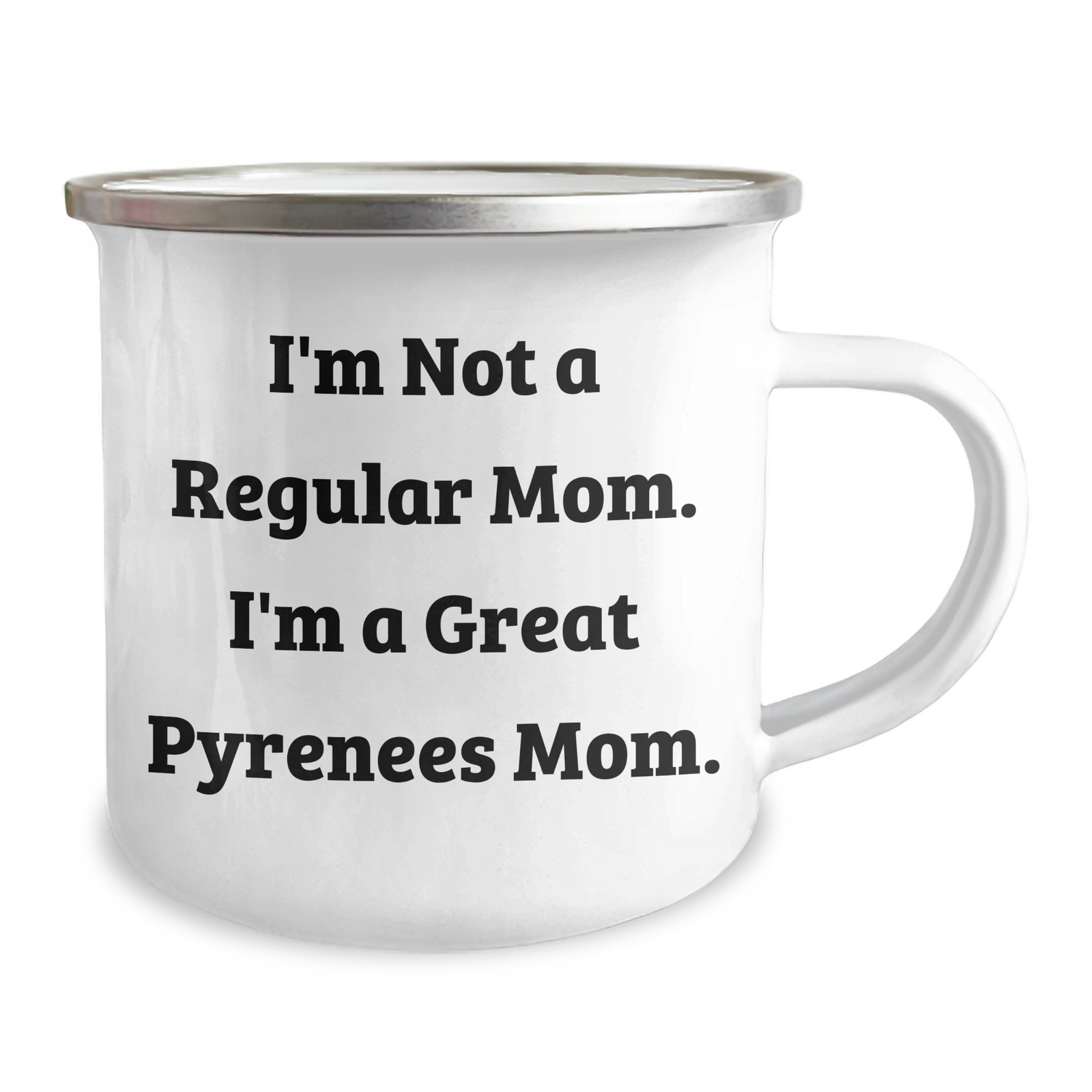 Great Pyrenees Dog Mom Funny Camping Mug Gifts from Mom to Dad on Father's Day - 'I'm Not A Regular Mom. I'm A Great Pyrenees Mom.' - Unique Great Pyrenees Dog Lovers Mug - Image 2