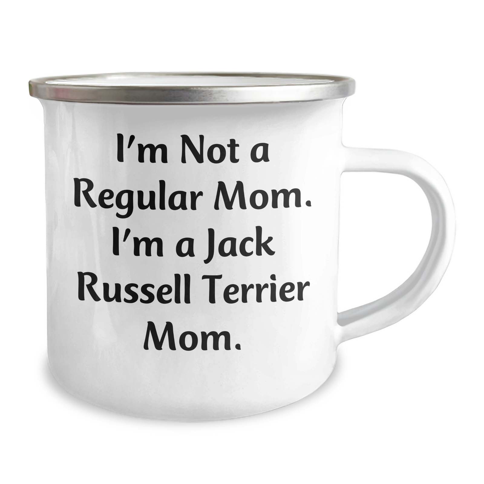 Funny Jack Russell Terrier Dog Camping Mug for Dad, 'I'm Not A Regular Mom. I'm A Jack Russell Terrier Mom.' Gifts from Family, Perfect for Father's Day - Image 2