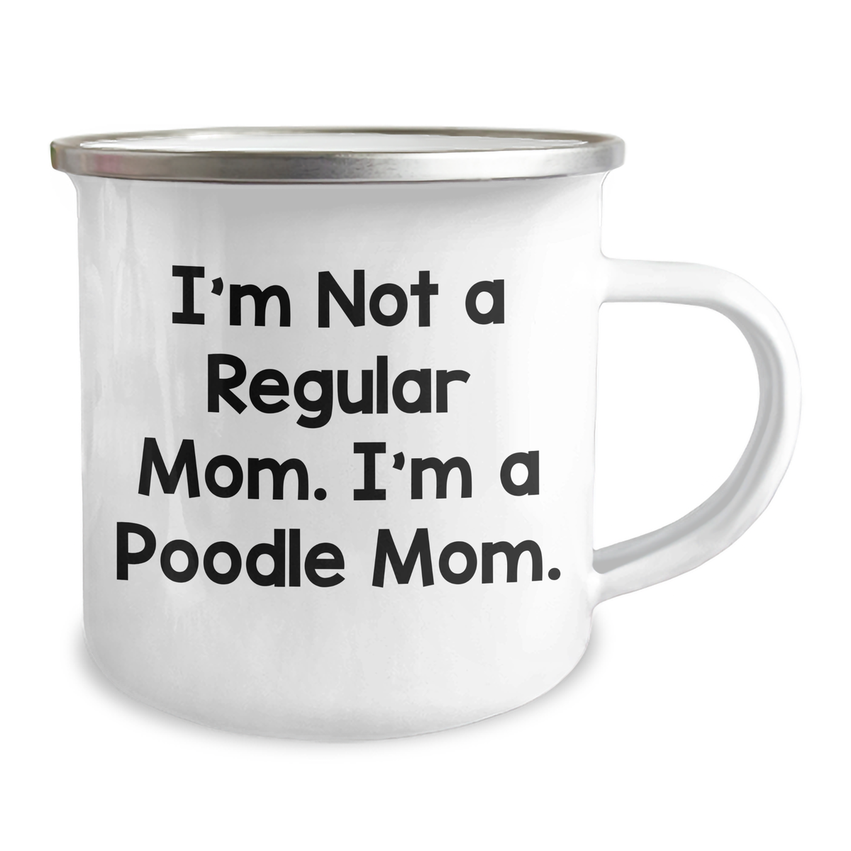 Funny Poodle Dog Mom Gifts for Men, Camping Mug for Dad's Special Day, 'I'm Not A Regular Mom. I'm A Poodle Mom.' - Image 2