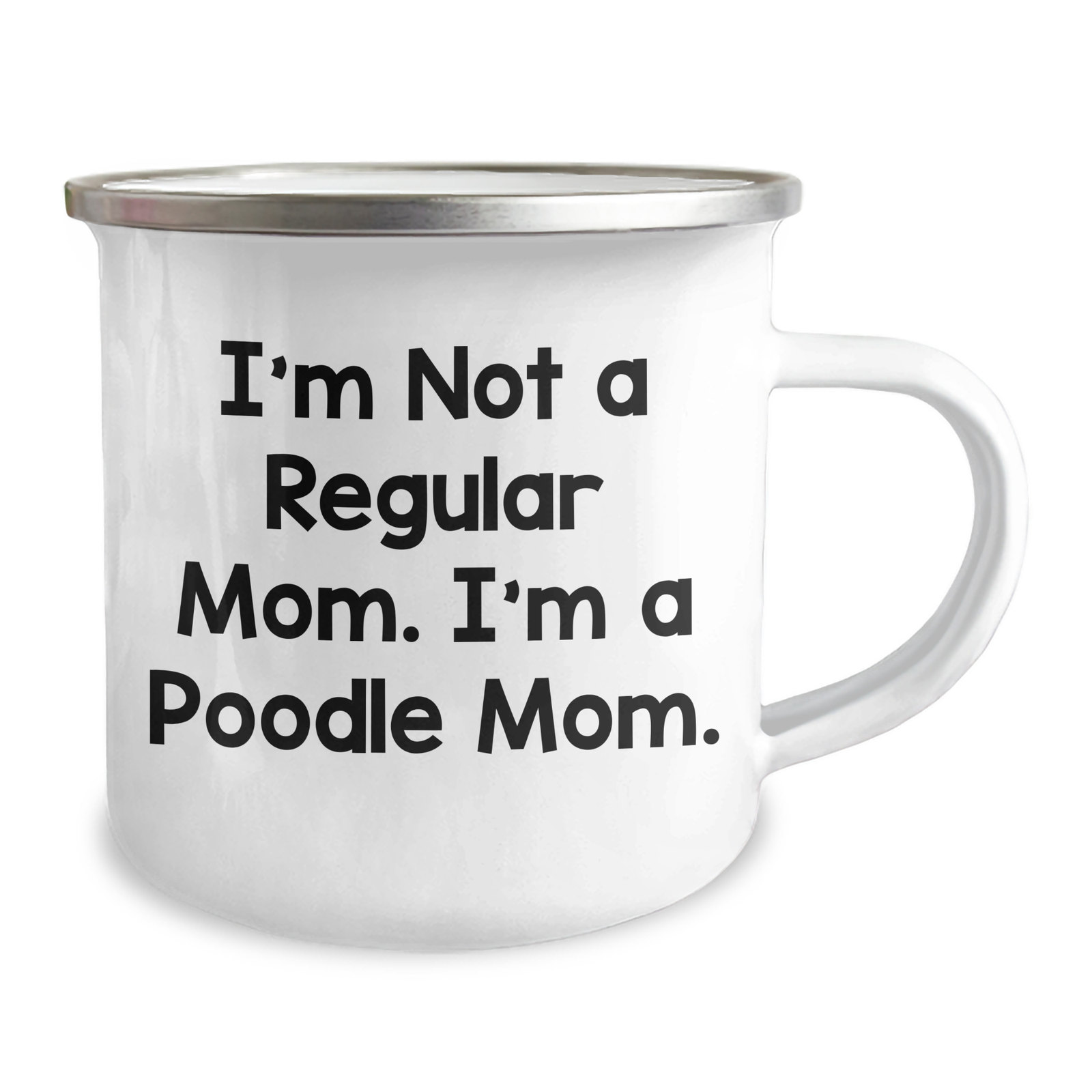 Funny Poodle Dog Mom Gifts for Men, Camping Mug for Dad's Special Day, 'I'm Not A Regular Mom. I'm A Poodle Mom.' - Image 2