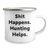 Funny Hunting Gifts for Dad - 'Shit Happens. Hunting Helps.' Enamel Camping Mug, 12 oz, Stainless Steel - Gifts from Men to Hunting Enthusiasts - Image 2